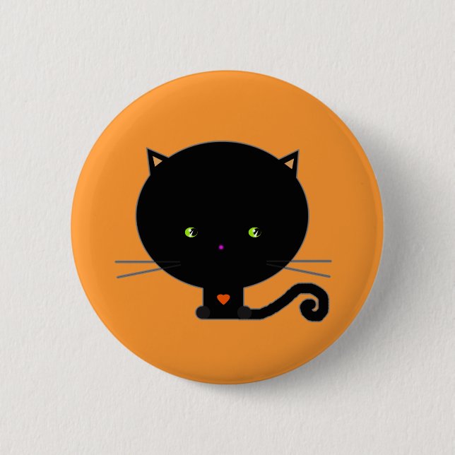 Halloween Pin Kawaii Katt Knapp (Framsida)