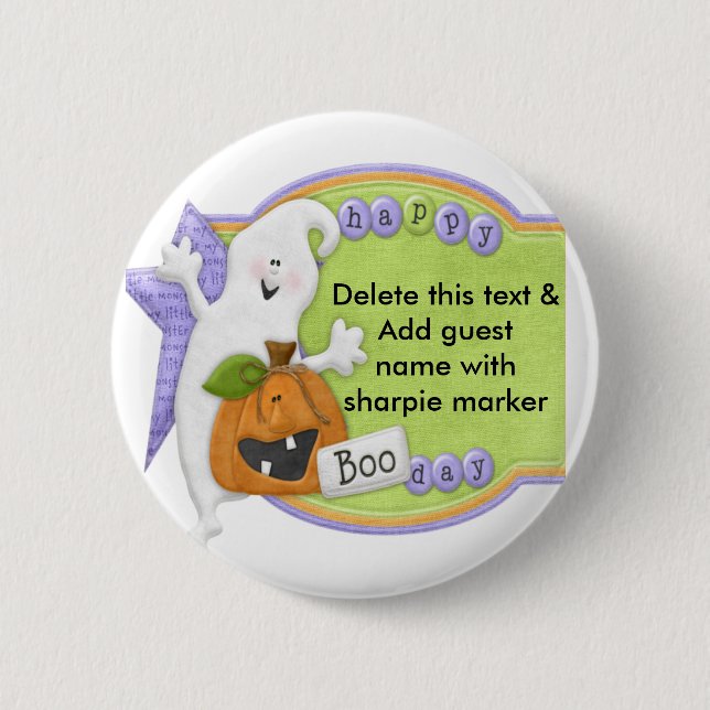 Halloween Pinback Buttons Party Namn Pin Knapp (Framsida)