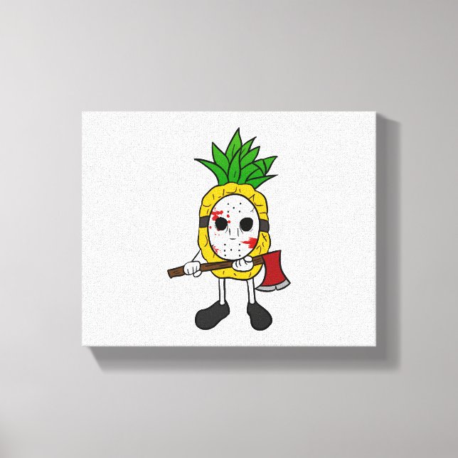Halloween Pineapple Canvastryck (Framsida)