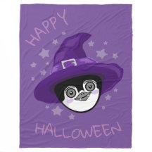Halloween-Pingvin med häxstämpel