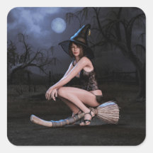 Halloween Pinup Girl i Moonlight