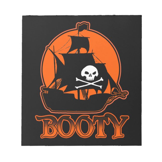 Halloween Pirat Booty Anteckningsblock (Framsida)