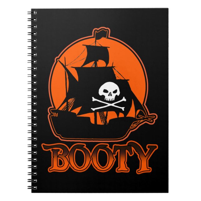 Halloween Pirat Booty Anteckningsbok (Framsidan)