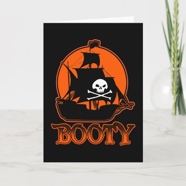Halloween Pirat Booty Kort (Framsida)