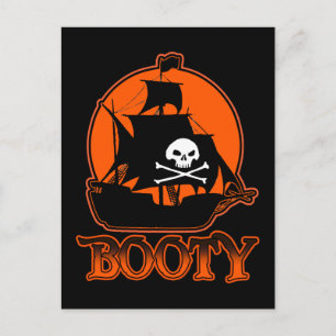 Halloween Pirat Booty Vykort