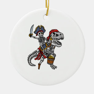 Halloween Pirat Dinosaurie Skelett Julgransprydnad Keramik