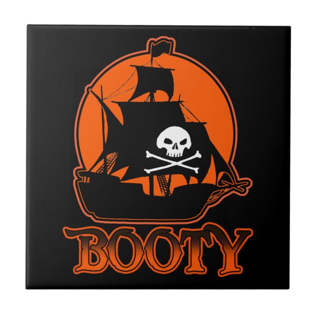 Halloween Pirat Godsaker Kakelplatta (Framsidan)