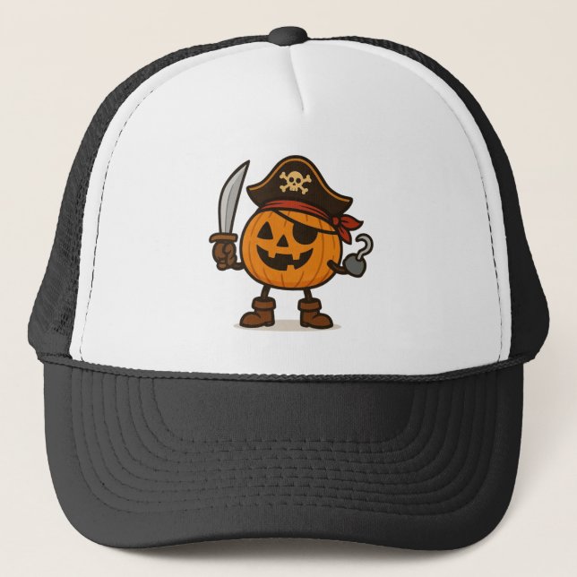 Halloween pirat Jack-o-Lantern Keps (Framsida)