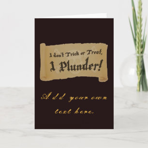 Halloween Pirat Plunder Kort