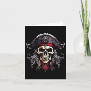 Halloween Pirat Skull Kort