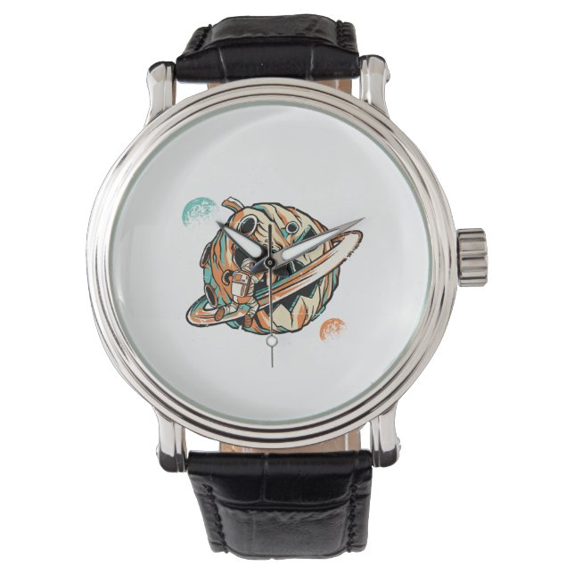 Halloween Planet Armbandsur (Framsida)