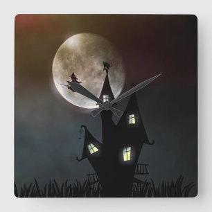 Halloween plats fyrkantig klocka