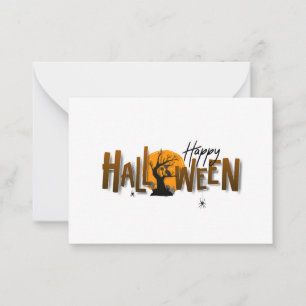 Halloween-platta anteckningskort