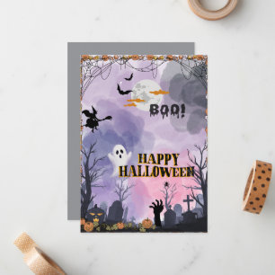 Halloween-platta kort - dekorkort