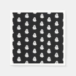 Halloween Playful White Ghost Black Festive  Pappersservett