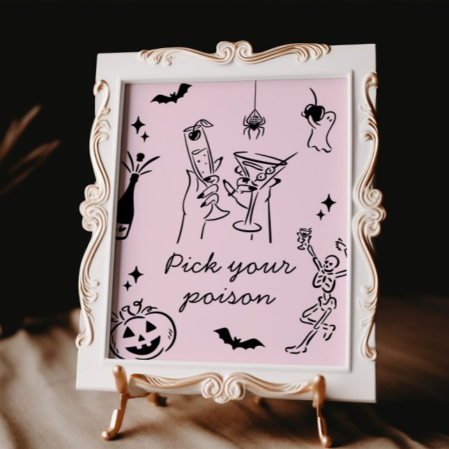 Halloween-Plocka din polisskylt Poster (Skapare uppladdad)