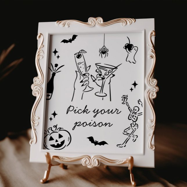 Halloween-Plocka din polisskylt Poster (Skapare uppladdad)