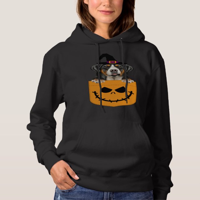 Halloween Pocket Greater Swiss Mountain Dog Jack O T Shirt (Framsida)