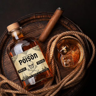 Halloween Poison Decor, apothecary Label Flaska Spritflaskor Etikett