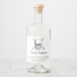 Halloween Poison Spritflaskor Etikett