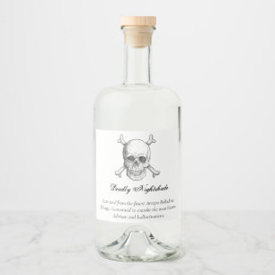 Halloween Poison Spritflaskor Etikett