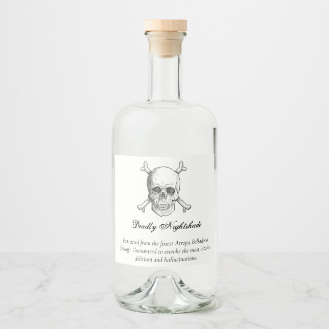 Halloween Poison Spritflaskor Etikett (Framsida)