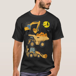 Halloween-pojkar Kids småbarn Pumpkin Construction T Shirt