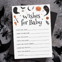 Halloween Pojke Shower Önskemål för Baby-kort