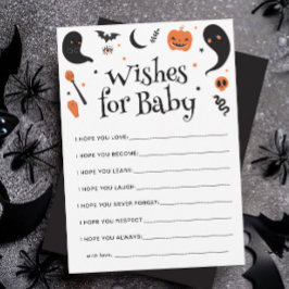 Halloween Pojke Shower Önskemål för Baby-kort Inbjudningar
