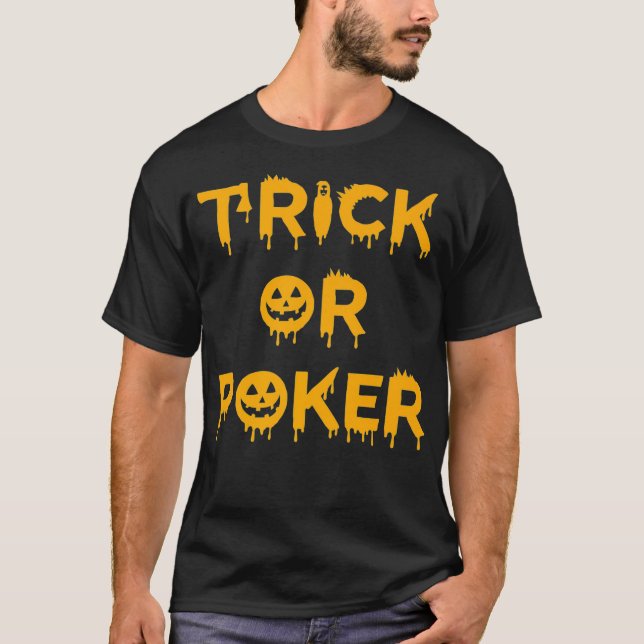 Halloween Poker Premium T Shirt (Framsida)