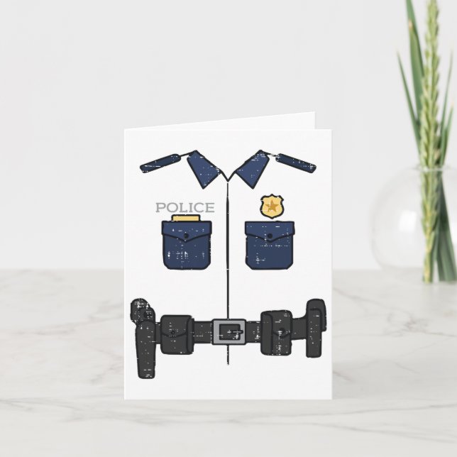 Halloween-polisassistent Costume Cop Boys Kids Man Kort (Framsida)