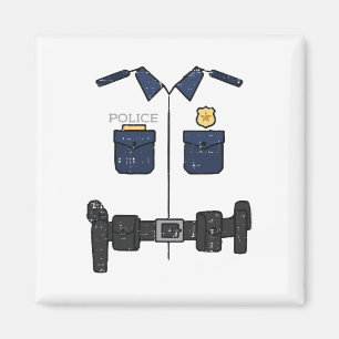 Halloween-polisassistent Costume Cop Boys Kids Man Magnet