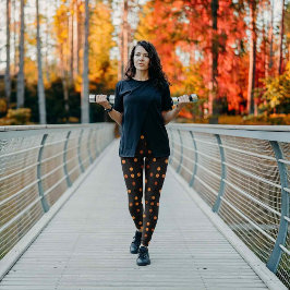 Halloween Polka Dot Mönster Leggings