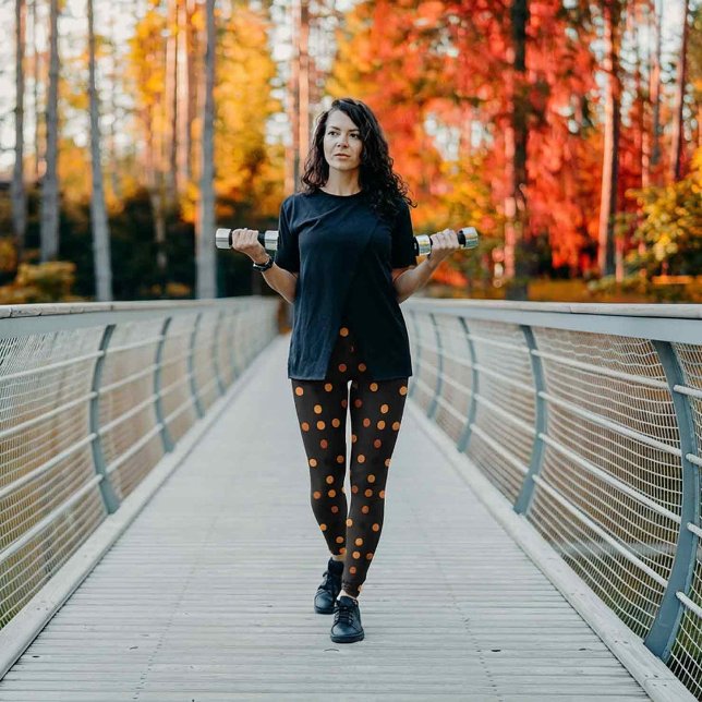 Halloween Polka Dot Mönster Leggings (Skapare uppladdad)