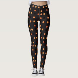 Halloween Polka Dot Mönster Leggings