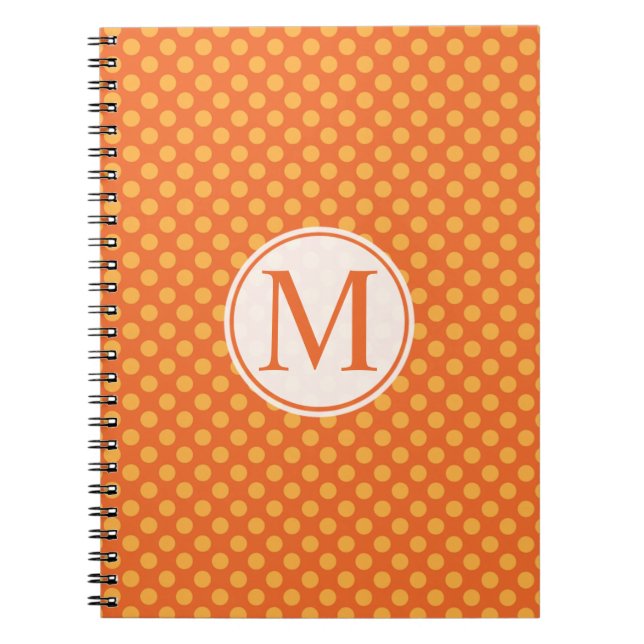 Halloween Polka dots Monogram | Guestbook Anteckningsbok (Framsidan)