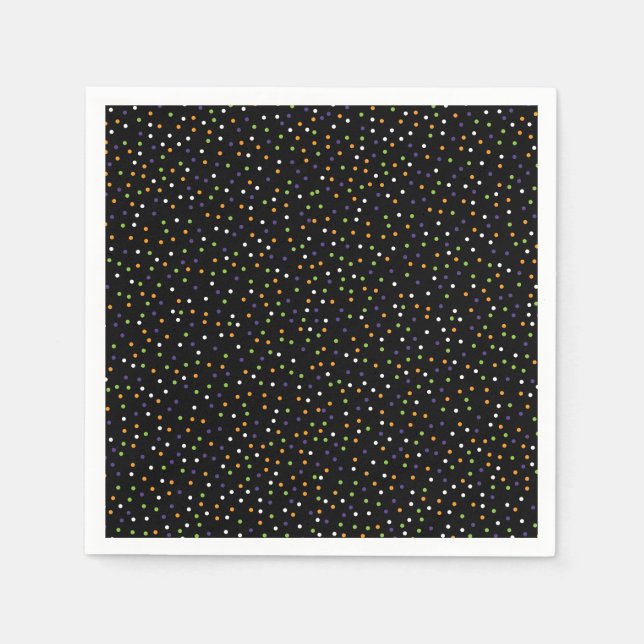 Halloween Polka dots Pappersservett (Framsidan)