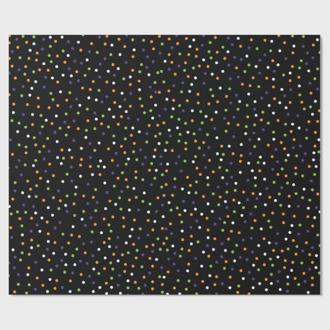 Halloween Polka dots Presentpapper (Platt)