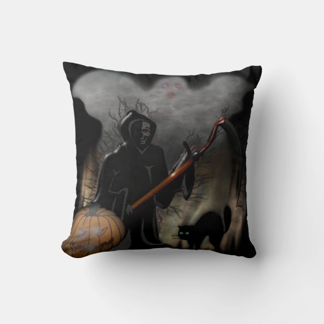 Halloween Polyester Dekorativ kudde/Spooky Scene Kudde (Framsida)