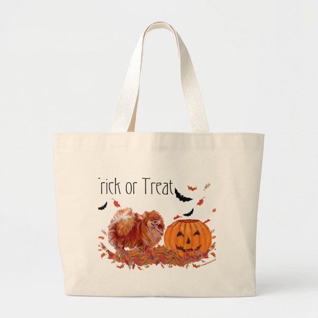 Halloween Pomeranian Jumbo Tygkasse (Framsidan)