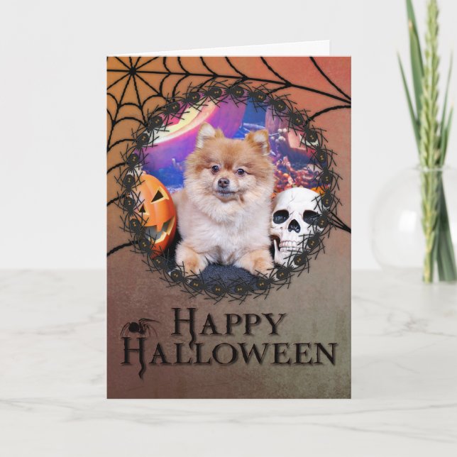 Halloween - Pomeranian - Simba Kort (Framsida)
