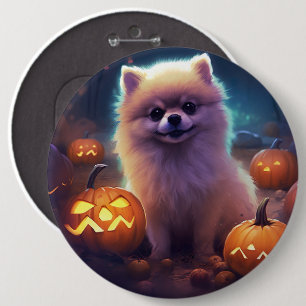 Halloween Pommern med pumpor Scary Knapp