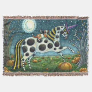 HALLOWEEN PONY & FLADDERMUS CAT Fantasy Horse Filt