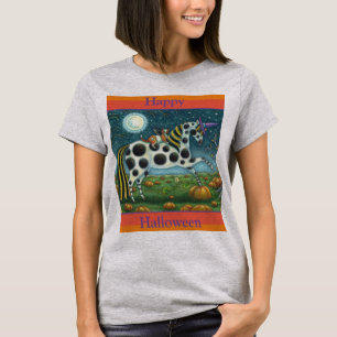 HALLOWEEN PONY & FLADDERMUS CAT Fantasy Horse T Shirt