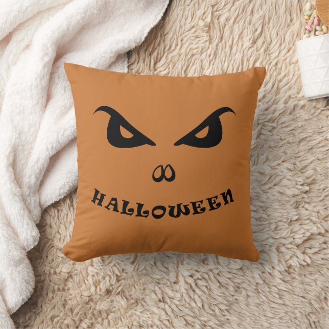 Halloween pooky skrämmande ansikte kudde (Filt)
