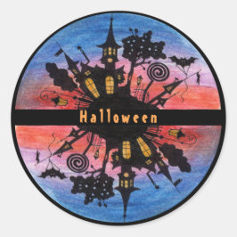Halloween pooky skrämmande gothingpumkins dag runt klistermärke