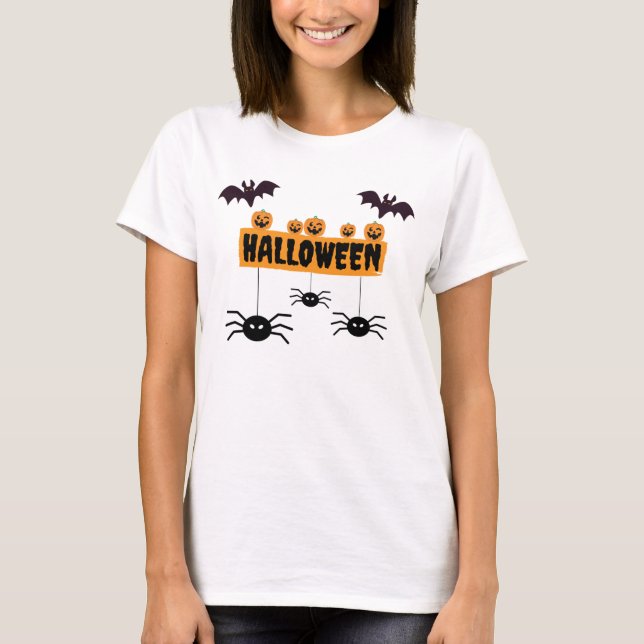 Halloween pooky skrämmande t shirt (Framsida)
