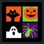 Halloween Pop Art Pumpkin Black Cat Spider Ghost Poster<br><div class="desc">Pumpkin Black Cat Spider och Ghost Vintage Halloween Pop Art. Funny Halloween-kodutformning till bära när du åker Bus eller godis. Denna läskiga och läskiga handelsvara är underbar för en läsknig natt Halloween fest med skrämmande spöke eller skräckfilmtema. Gå bra med din Halloween-dekoration av Jack o lantern pumpor, spöke, skalle, skelett,...</div>