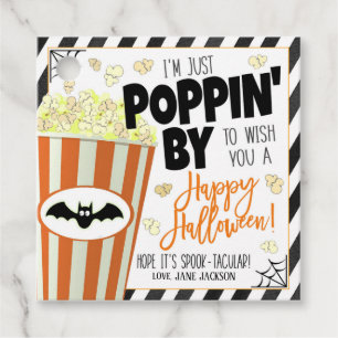 Halloween Popcorn Gift Märkres Gåvor Etiketter