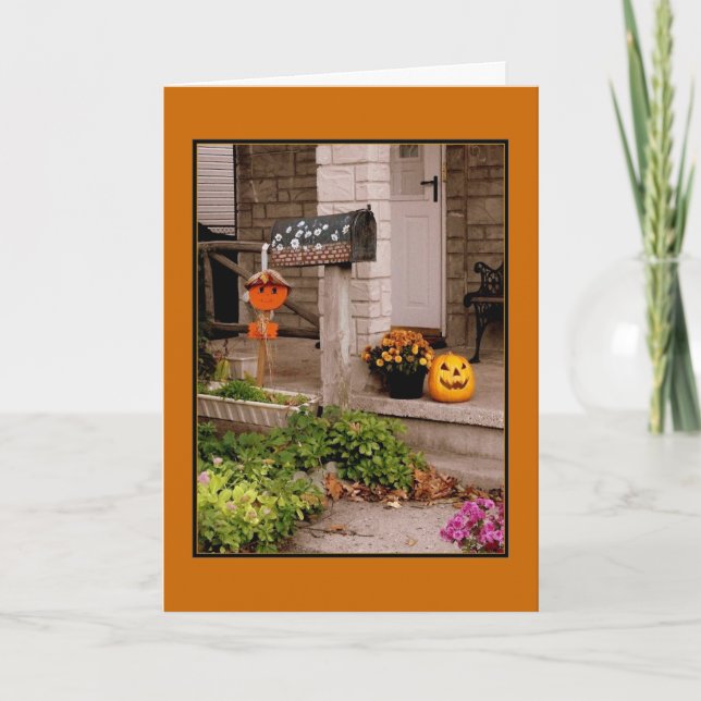 Halloween Porch-Halloween-kort Kort (Framsida)